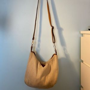 ALDO shimmery canvas crossbody bag
